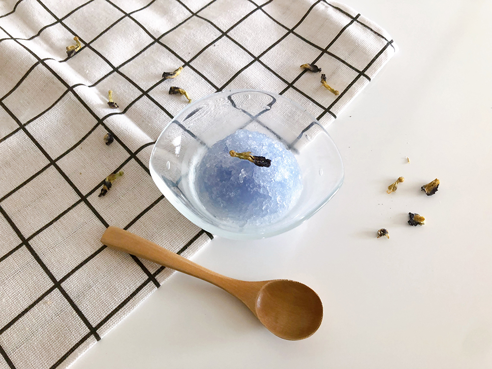Blue shaved ice recipe example