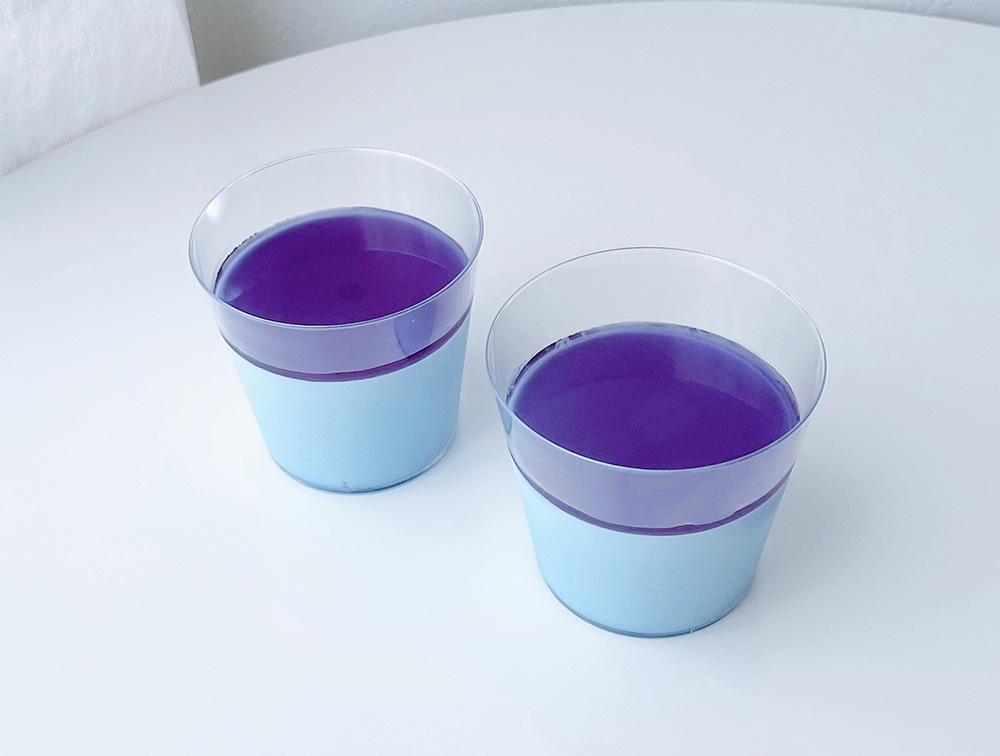 Blue panna cotta recipe example
