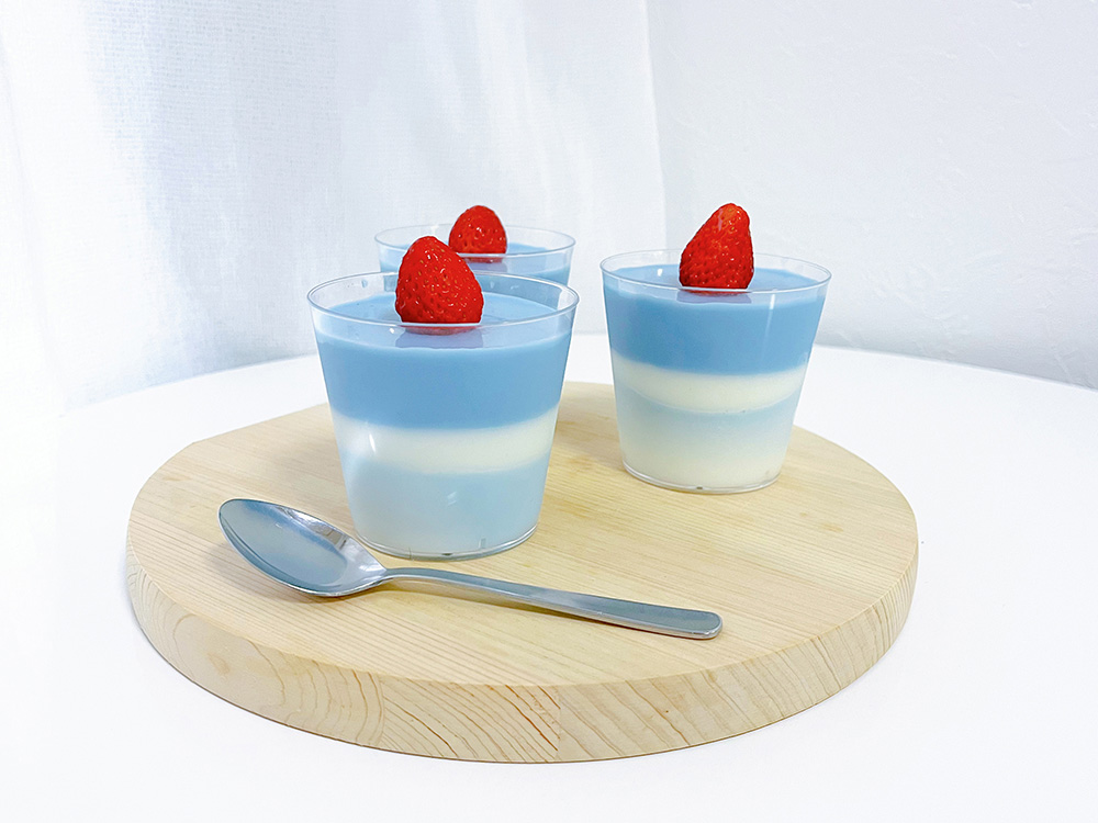 Blue milk pudding recipe example