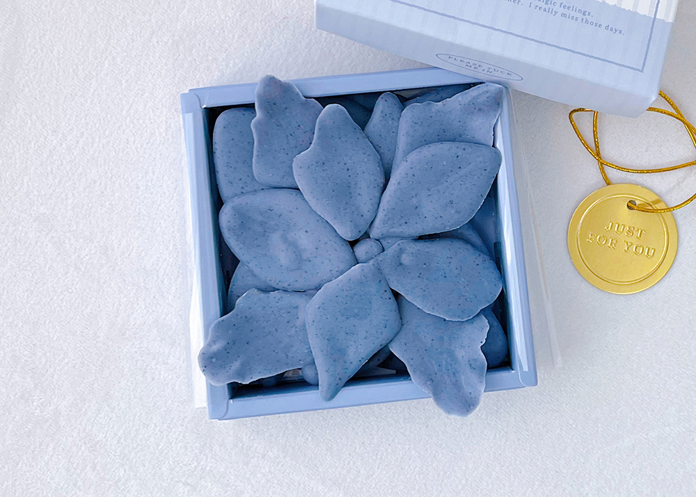 Blue petal chocolate recipe example