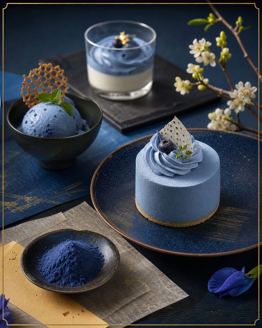 Blue dessert application